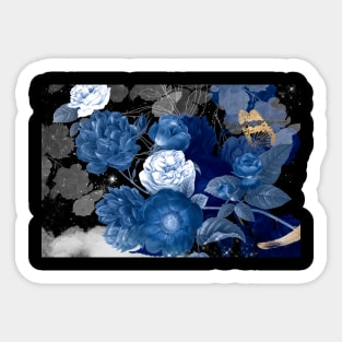 Blue Roses Sticker